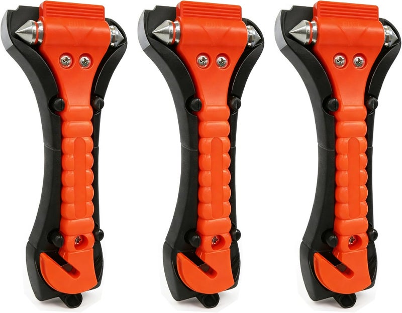 BFXM Car Window Breaker Hammer and Seat Belt Cutter 2-in-1, Emergency Escape Tool, Safety Glass Breaker, Automotive Safety Essentials and Accessories, 3 Packs - Image 1